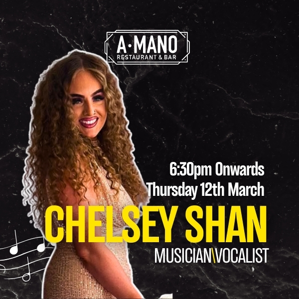 Live Music with Chelsey Shan – Thursday 12th March | A MANO Orpington
